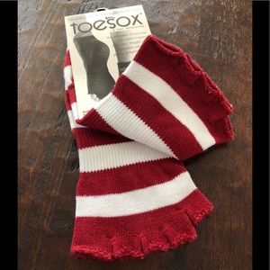 ToeSox - Small - Red and White stripes